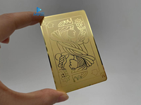 Cartes-cadeaux en métal de luxe en acier inoxydable Vip avec miroir doré