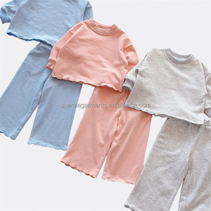 Ensemble de vêtements en molleton français à bord festonné 100% coton pour maman et moi, ensemble de vêtements pour tout-petits, enfants, sweat-shirt, pantalon, tenue pour filles, enfants - Product Image 6