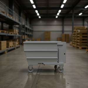 Contenedor basculante Fervi para chips con ruedas, 200 mm de ancho, contenedor logístico industrial - Product Image 3