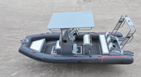 Bateau pneumatique semi-rigide en aluminium de 5,8 m (19 pieds) à coque en V profond, soudé en aluminium, avec certification CE PVC Hypalon, fabriqué en Chine