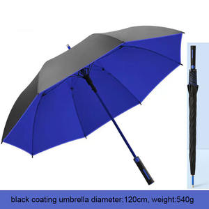 Paraguas de golf grande y duradero con revestimiento negro de 8K, paraguas semiautomático con mango de plástico y paraguas impermeable - Product Image 2