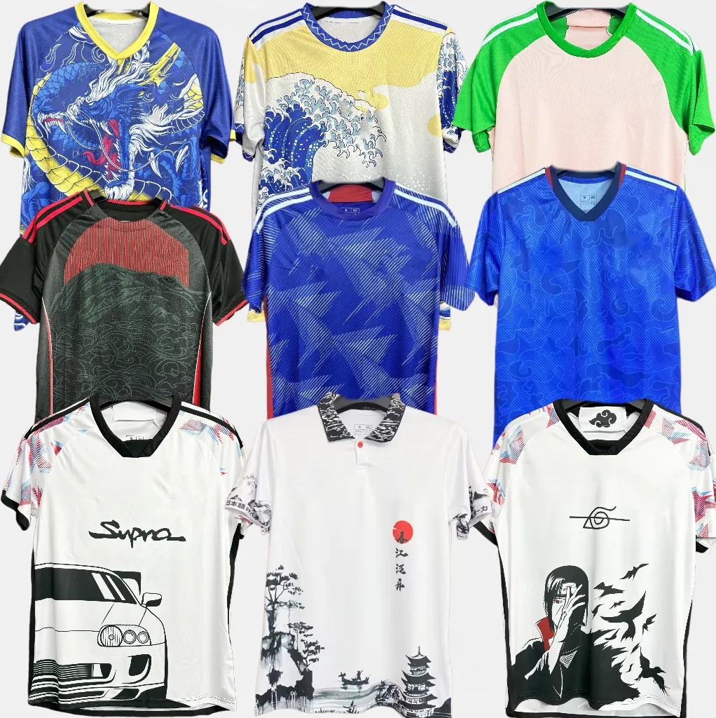 ปรับแต่งโลโก้ เสื้อฟุตบอลย้อนยุค เสื้อ Maillot de pied เสื้อฟุตบอลญี่ปุ่น ชุดฟุตบอลญี่ปุ่นคุณภาพไทย