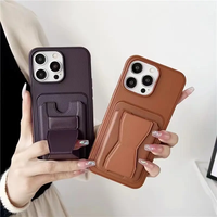 Étui portefeuille de luxe en cuir PU et TPU avec support rabattable pour iPhone 15, 16, 17 Pro Max – Vente en gros à succès
