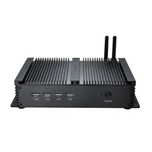 Fanless औद्योगिक 2 * Lans मिनी पीसी विन-dows XP/7/10 i5 3317U मनाने-रॉन 1037U 4 * RS232 कॉम डेस्कटॉप मिनी कंप्यूटर 300M वाईफ़ाई HD-MI + वीजीए