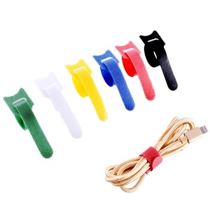 Attaches-câbles en forme de T auto-adhésifs réutilisables avec boucle auto-agrippante en nylon, multi-usages, pour organiser les fils et les cordons - Product Image 1