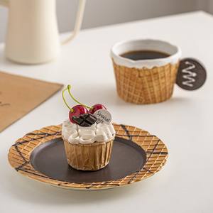 Ensemble de vaisselle en céramique de dessin animé de la série Cookie-tasse à eau tasse à café <span class=keywords><strong>petit</strong></span> déjeuner et assiettes à dîner assiette à collation cadeau pour la famille - Product Image 4