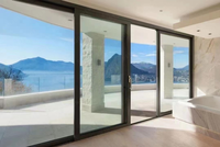Porte coulissante de patio en aluminium à rupture de pont thermique Penjoy, double vitrage trempé Low-E, pare-vent, écoénergétique, taille personnalisée