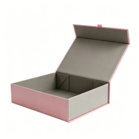 Boîte d'emballage personnalisée rose pour cils, boîte cadeau rigide pliable en papier avec fermeture magnétique et plateau pour kit d'extension de cils