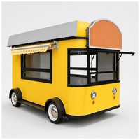 Food Truck Cuisine Mobile Remorque à Barre de Trainage Fibre de Verre Aluminium Acier Inoxydable Verre Trempé Personnalisable Résistant à la Rouille