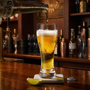 Verre à vin incurvé transparent en cristal avec base épaisse, design moderne, écologique, pour bar à domicile, vaisselle, feuille d'or 24 carats - Product Image 2