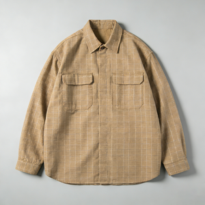 <span class=keywords><strong>Camicia</strong></span> Giacca Estiva da <span class=keywords><strong>Uomo</strong></span> a Quadri, Casual, Traspirante, Stampata, in Twill, da Lavoro, Oversize, Vintage, con Logo Personalizzato, in Cotone Spazzolato, Stile Cityboy - Product Image 3