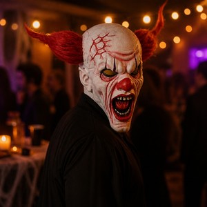 Máscaras <span class=keywords><strong>de</strong></span> Payaso Terroríficas, 4 Estilos, Látex, Disfraz <span class=keywords><strong>de</strong></span> Terror, Pelucas Completas, Maquillaje, Accesorio <span class=keywords><strong>de</strong></span> Disfraz <span class=keywords><strong>de</strong></span> Halloween para Niños, Estilo del Siglo XVIII, Cine y Televisión - Product Image 4