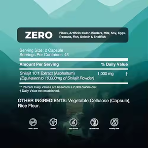 Odm/Oem Pure 10000Mg Shilajit Capsules Met <span class=keywords><strong>Rhodiola</strong></span> <span class=keywords><strong>Rosea</strong></span> Zeemos Ashwagandha-Biologische Gezondheidszorg Supplementen - Product Image 5