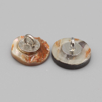 Boutons en nacre naturelle faits à la main, polis, décoratifs pour chemises/cardigans, couleurs abricot noir, couture moderne DIY