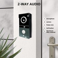 Moniteur de caméra de sonnette vidéo LCD de 7 pouces système d'interphone vidéo bidirectionnel filaire avec vision nocturne déverrouillage à distance pour les maisons de villas