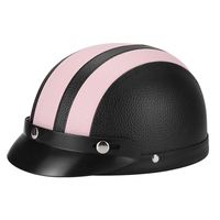 Casque vintage Halley pour moto électrique, scooter, cuir synthétique multicolore, demi-casque ouvert, ABS, pour la conduite