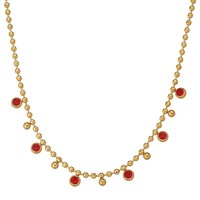 Collier ras du cou superposé NZ1331 Yoya plaqué or 18 carats avec breloques bohèmes en zircon et chaîne à maillons circulaires pour femme - Anniversaire