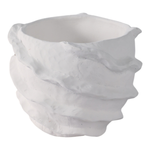 Maceta Redonda con Borde Ondulado, Maceta de Cemento para Plantas de Interior y Exterior, Decoración Chic - Product Image 3