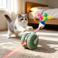 Mainan Penggoda Bulu Kucing Terlaris, Bola Isi Ulang untuk Bermain Sendiri, Pengisian Daya USB, Mainan Hiburan untuk Kucing Aktif