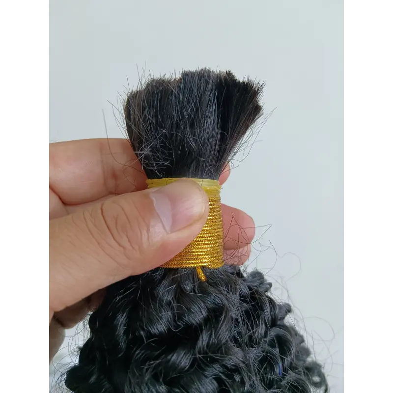 3C afro rizado 100% cutícula alineada extensión de cabello humano virgen trenzado cabello humano a granel sin trama para trenzar