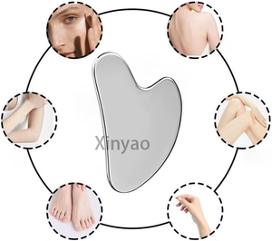 เครื่องมือกัวซาสแตนเลสสตีลแบบมีโลโก้สั่งทำได้ สำหรับปรับรูปหน้า ยกกระชับกรอบหน้า ลดเหนียง ลดเหนียงสองชั้น ช่วยระบายน้ำเหลือง - Product Image 5
