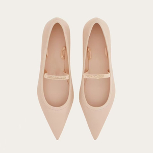 รองเท้าส้นตึกไซส์ใหญ่ 46 สำหรับผู้หญิง แบบผูกเชือก ทรงกว้าง รองเท้าบัลเล่ต์หัวแหลม กันลื่น ใส่ได้ทั้งฤดูหนาว ฤดูใบไม้ร่วง ฤดูร้อน เหมาะสำหรับใส่ทำงาน - Product Image 5