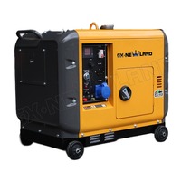 GXNEWLAND Générateur électrique à démarrage électrique 6,5 kW 6,0 kW 5,5 kW de secours 188f diesel industriel super silencieux pour la maison