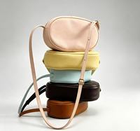 Sac bandoulière vintage en cuir véritable pour femme, mini sac à bandoulière ovale, sac à main en cuir petit format pour femme avec logo personnalisé, vente en gros