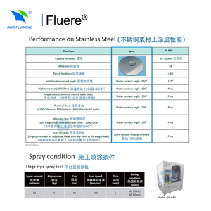 (ตัวอย่างฟรี) FL-500 fluere สำหรับพื้นผิวอลูมิเนียมทนความร้อนสูงเคลือบกันลายนิ้วมือ - Product Image 6