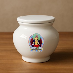 Green Metal Cremation Urn Round <b>Memorial</b> Jar Custom Decorative Ashes Container for Adult Funeral Remembrance - Product Image 4