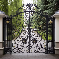 Portes d'entrée en fer forgé CBMmart, vente directe, avec fonction imperméable, surface finie, design moderne pour villas