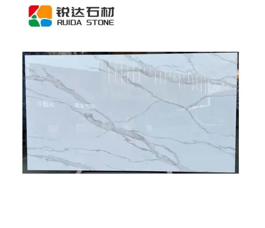 RUIDA STONE Polished Glazed Slab Green Chinese Style Tile Porcelain Wall And Floor Sintered Stone For Hotel And Home Use