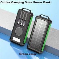 Nouvelle banque d'alimentation solaire étanche 2025, 10000 mAh, écran LED, chargeur de téléphone portable portable de voyage