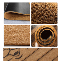 Tapis de porte extérieur personnalisé en fibre de coco antidérapant avec support PVC, imprimé sur mesure, vente en gros