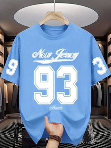 Camiseta Moderna para Hombre, Talla Grande, Estilo Casual Deportivo, Diseño con Letras y Números, Transpirable y Elástica - Product Image 5