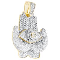 Bijoux Hip Hop de Haute Qualité Unisexe, Pendentif Personnalisé Lettre, Diamant Moissanite, Numéro, Nom, Initiale, Logo, Chaîne Cordon Plaqué Or 14K
