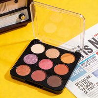 Palette de fards à paupières vide personnalisée, végane, scintillante, 9 couleurs, haute pigmentation, résistante à l'eau, marque privée
