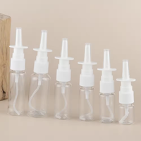 Bouteille de pulvérisation nasale vide 10ml 30ml vaporisateur de nez coloré en plastique vide transparent pulvérisation directe