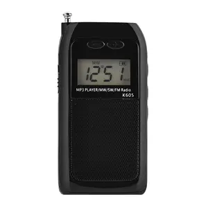New Arrivals Mini Pocket Radio Portable Mp3 Music Playback Digital Full Band Radio Receiver With Time Display Am Fm Sw Radio