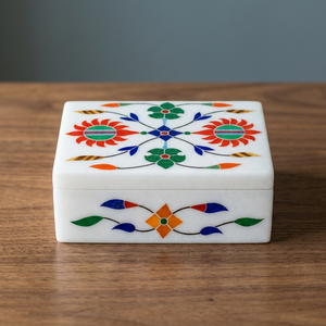 Boîte à bijoux en marbre faite à la main avec nacre produit le plus vendu pour les boîtes à bijoux de stockage de quantité en vrac - Product Image 1