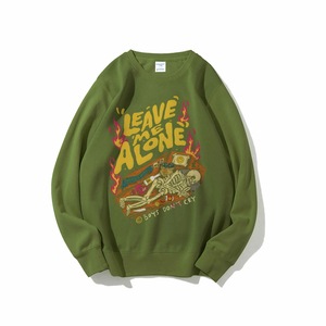 LEAVE ME ALONE T-shirt décontracté basique à épaules tombantes, imprimé personnalisé en relief, 300 g/m², coloré, soyeux et doux - Product Image 5
