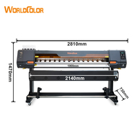 Impresora Plóter Ecosolvente de Fábrica Original Worldcolor de 1.3m 1.6m 1.8m/Impresora de Inyección de Tinta para Publicidad