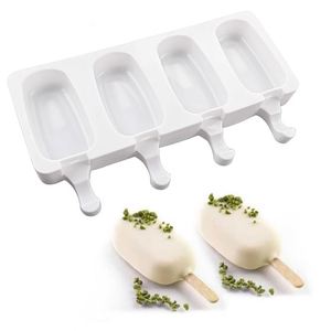 New Oval <b>Silicone</b> Rubber Eco-Friendly Ice Cream Mold with Lid Easy to Release Cheese Popsicle DIY Home Use - Product Image 1
