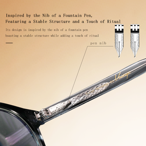 Brow-line Design Premium Acetate F22245 Retro <strong>Round</strong> Glasses <strong>Frame</strong> with Textured Wire Core Design for Men and Women - Product Image 3