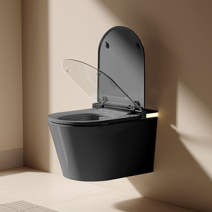 S005 <span class=keywords><strong>WC</strong></span> intelligent mural allongé avec application et télécommande, siège chauffant, séchage à air chaud, veilleuse, design moderne en céramique - Product Image 6