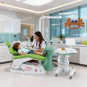 Unidad <span class=keywords><strong>Dental</strong></span> Eléctrica Solo para Niños Lámpara Oral de <span class=keywords><strong>Cangrejo</strong></span> Pequeño Pez Diablo Carro Móvil Aprobado por CE Acero/Metal/Plástico - Product Image 2