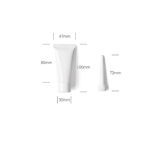 Emballage cosmétique en plastique PE de 100ml au toucher doux Tube de crème pour les yeux Bouchon à vis Motif à presser Impression numérique Soins de la peau