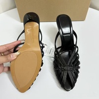Sandales à talon épais YESTEEM Factory Z pour femme, sexy et élégantes, à bride cheville, bout fermé, pour l'été et les loisirs en extérieur