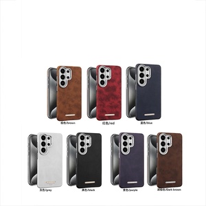 Coque de téléphone en cuir PU électroplaqué magnétique en gros pour Samsung S26 S23 S24 Ultra S25 Plus, compatible avec la charge sans fil et antichoc - Product Image 2