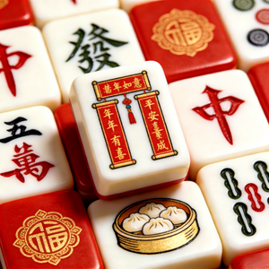 Miss Darling Women Lady Two Tone Layer Acrylic Happy China New Year Mah Jong <strong>Majong</strong> Pearl American Mahjong Tile <strong>Set</strong> - Product Image 1